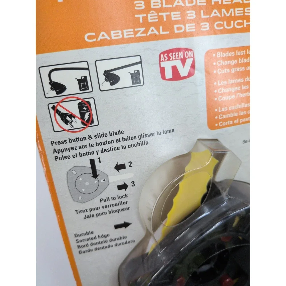 NEW LOT🚨Weed Warrior Universal Push-N-Load Replacement 3-Blade Trimmer Head